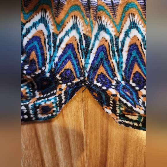 Off the Shoulder Aztec Pattern Bodycon Stretchy Dress Size Small - Picture 5 of 5